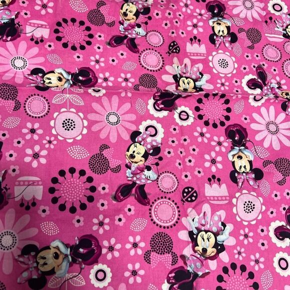 Minnie Mouse Pink Floral Small Hankerchief Scarf - Picture 3 of 5